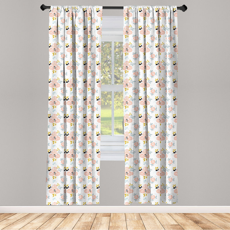 Rideaux à 4 panneaux East Urban Home, L 56 po x L 95 po