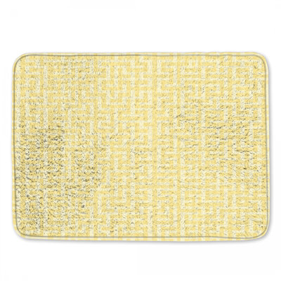 Yellow Geometric Maze Bath Mat