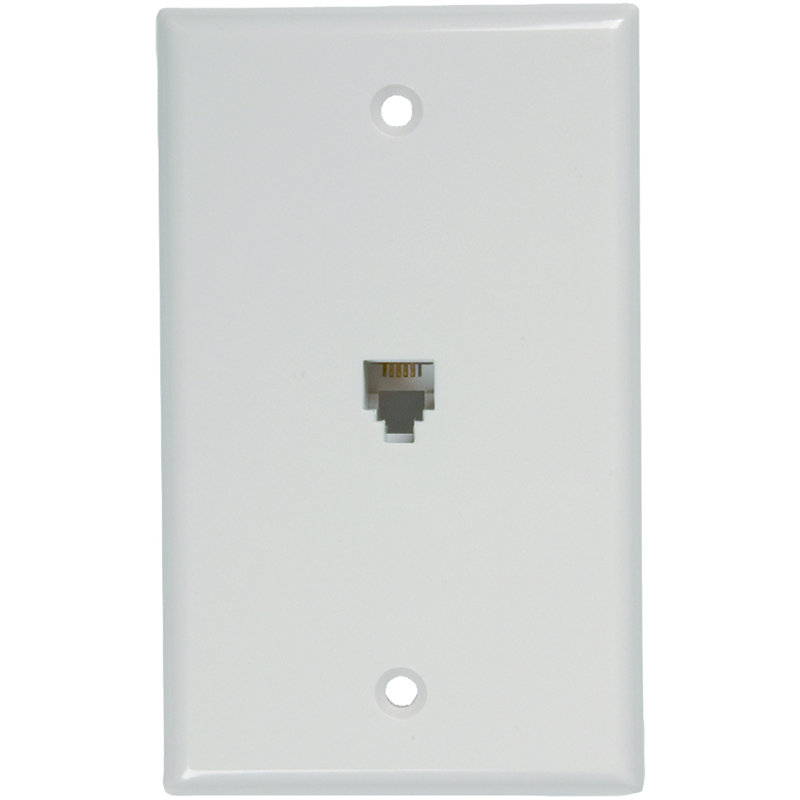 Plaque murale pour téléphone à prise 1-gang