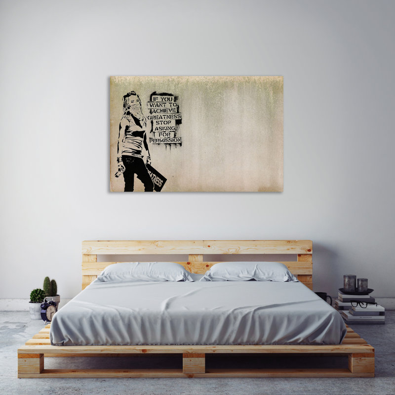 Greatness by Banksy - Wrapped Canvas Print, 51 cm H x 76 cm W x 3 cm D