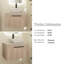Meuble-lavabo simple 29,53 po avec plateau en céramique Perugia