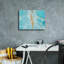  «Turquoise Stream 2» par Annie Warren, art mural sur toile, 16 po x 12 po