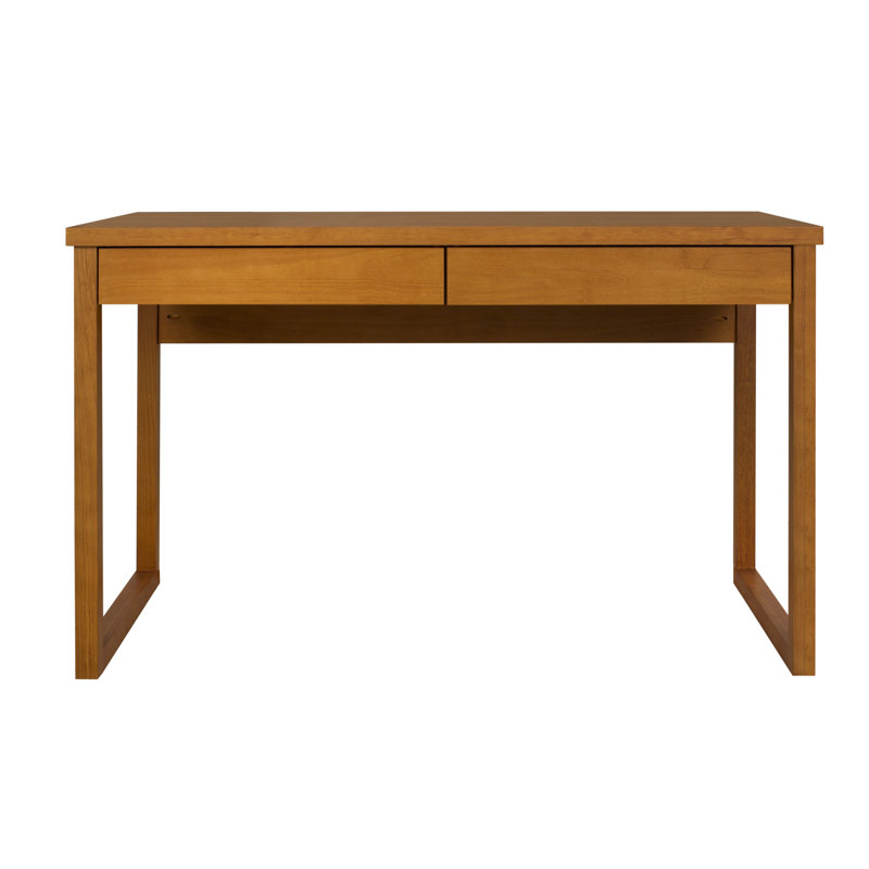 Jess Solid Wood Writing Desk, 74.5cm H x 120cm W x 57cm D, Oak