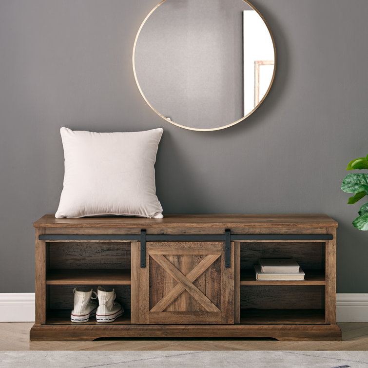 Kosjo Sliding Door 46" Storage Bench