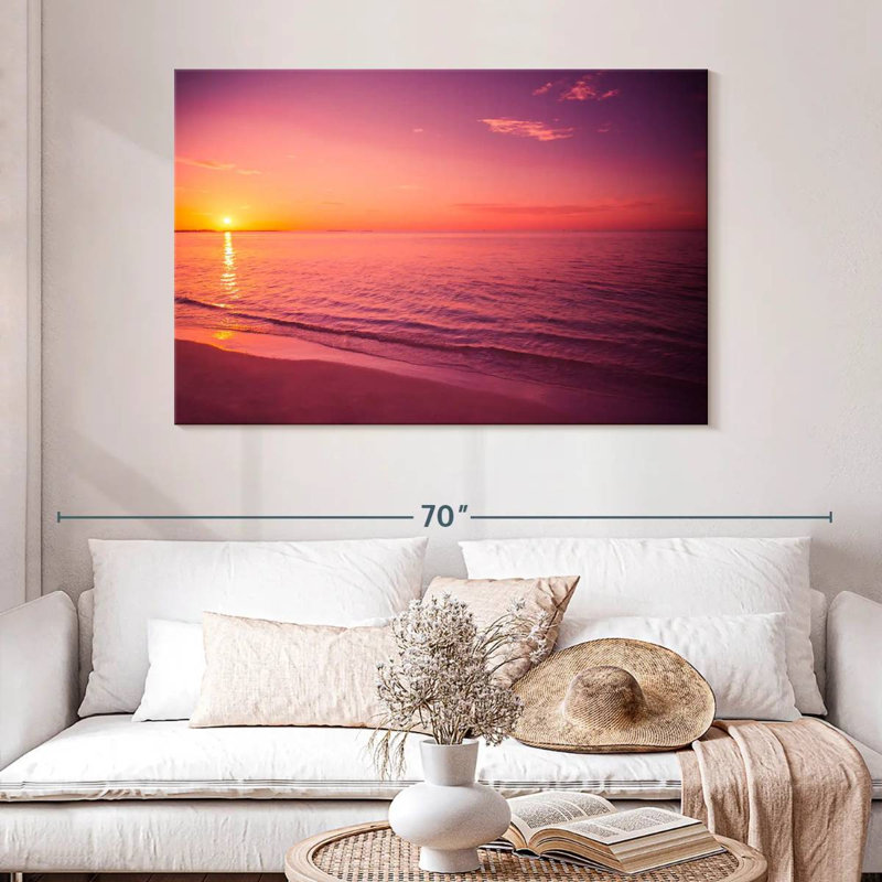 Gillard Rosy Gillard coucher de soleil, H 32 po x l 48 po