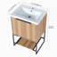Meuble-lavabo autoportant de 24 po avec lavabo en résine
