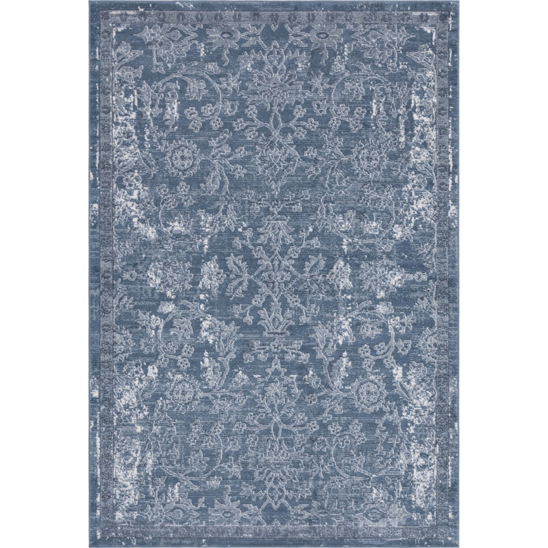 Tapis oriental bleu Charters Towers, Rectangle 6 pi 1 po x 9 pi