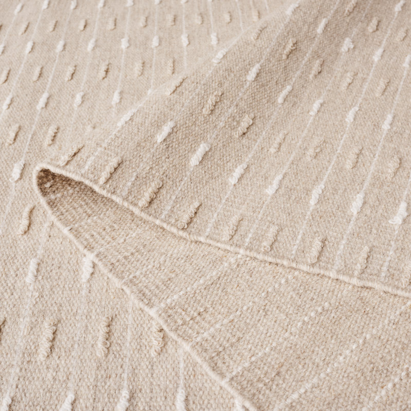 Tapis beige / ivoire en laine / coton tissé à la main 9625 Martha Stewart, Rectangle de 5 pi x 8 pi