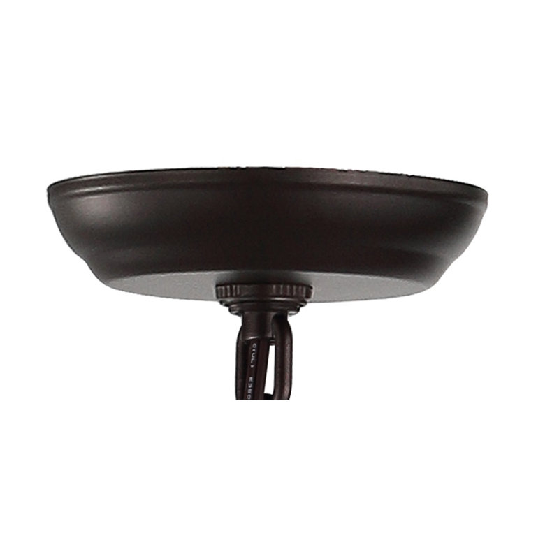 Joree 4 - Luminaire suspendu géométrique lanterne, Bronze huilé, H 18 po x l 12 po x P 12 po