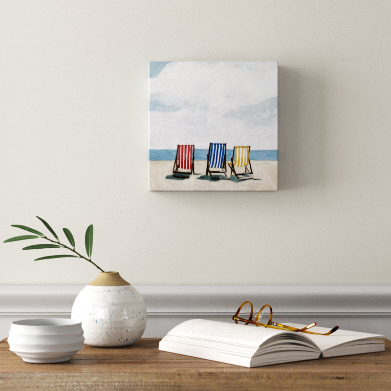 Beach Trip II - Imprimé, H 10 po x l 10 po x P 1,5 po, Toile tendue