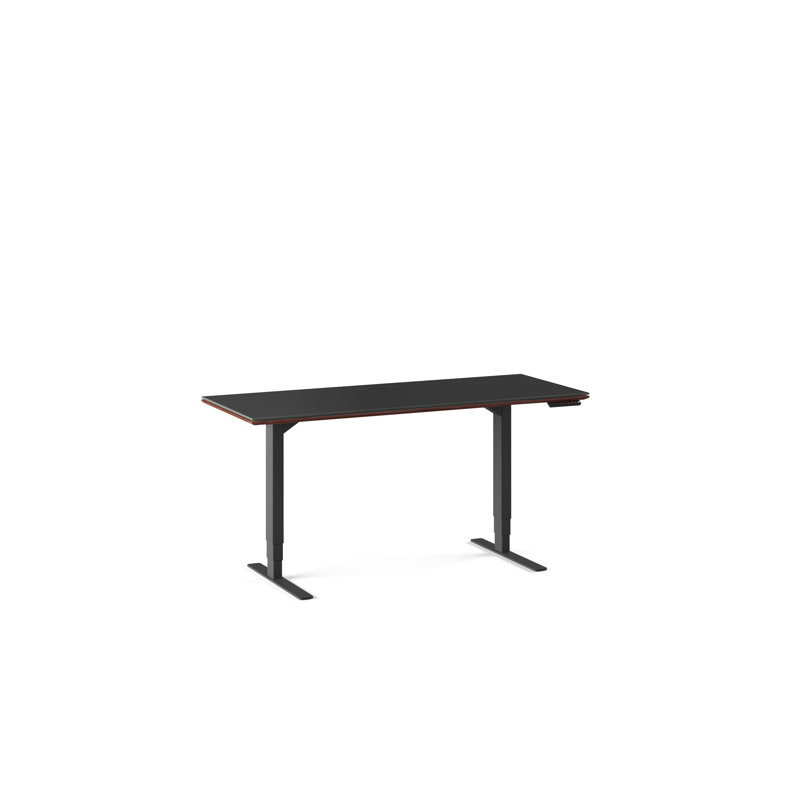 Sequel 20 Glass Writing Desk, Chocolate Stained Walnut, 24" H x 60" W x 24" D