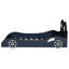 Lit simple bleu en bois en forme de voiture de course avec dossier à DEL et rembourré - Voiture confortable avec dossier rembourré confortable et sécuritaire-1873913350