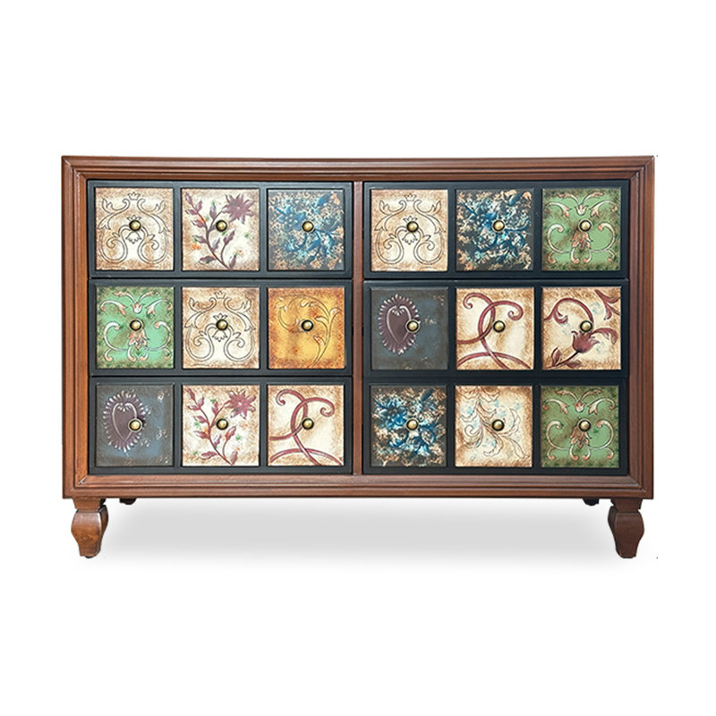 Commode multifonctionnelle peinte de style champêtre américain