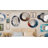 Golden And Blue Beach Tranquility II - Beige Coastal Oval Wall Mirror-2041325767