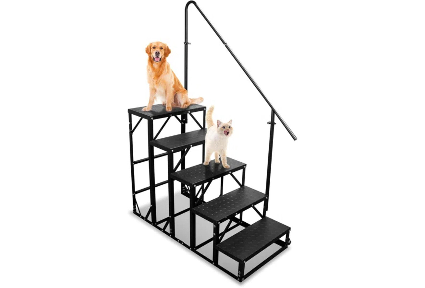 Rvs Boot Railing 17 Stories Rv Rtairs With Moveable Wheels, Rv Steps With Handrail For ...
