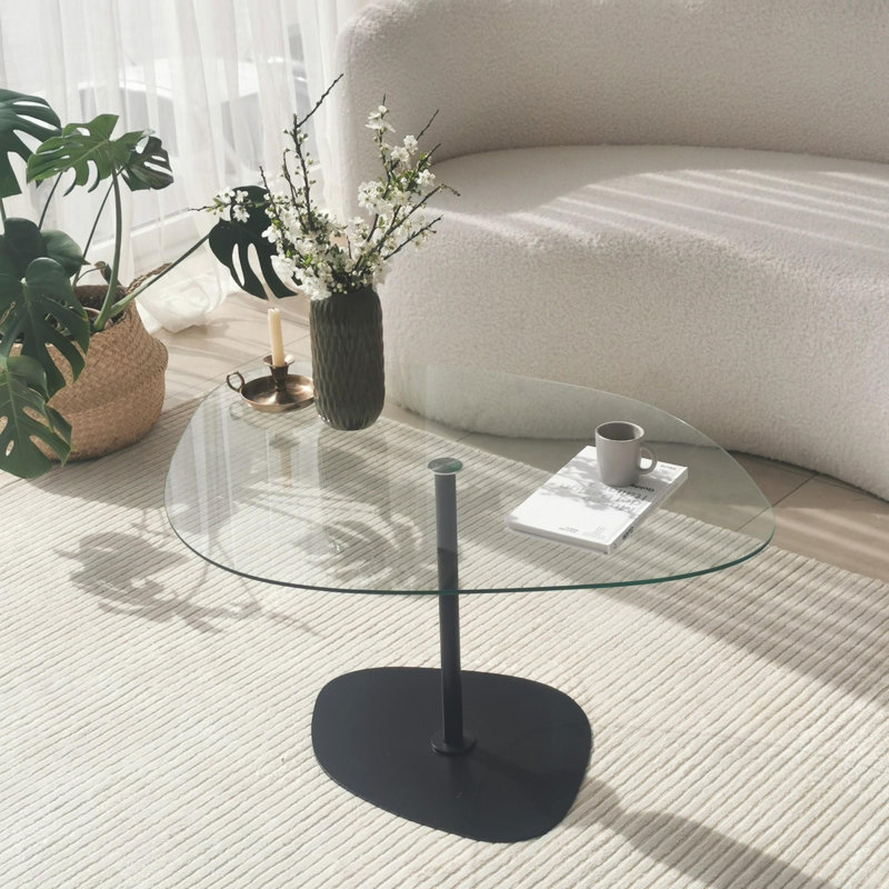 Glorias Coffee Table, Transparent, Black