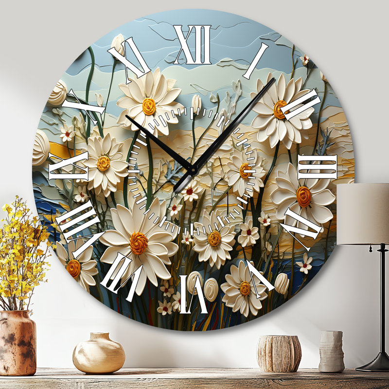 Horloge murale Daisies Daisy Delight II, Grand