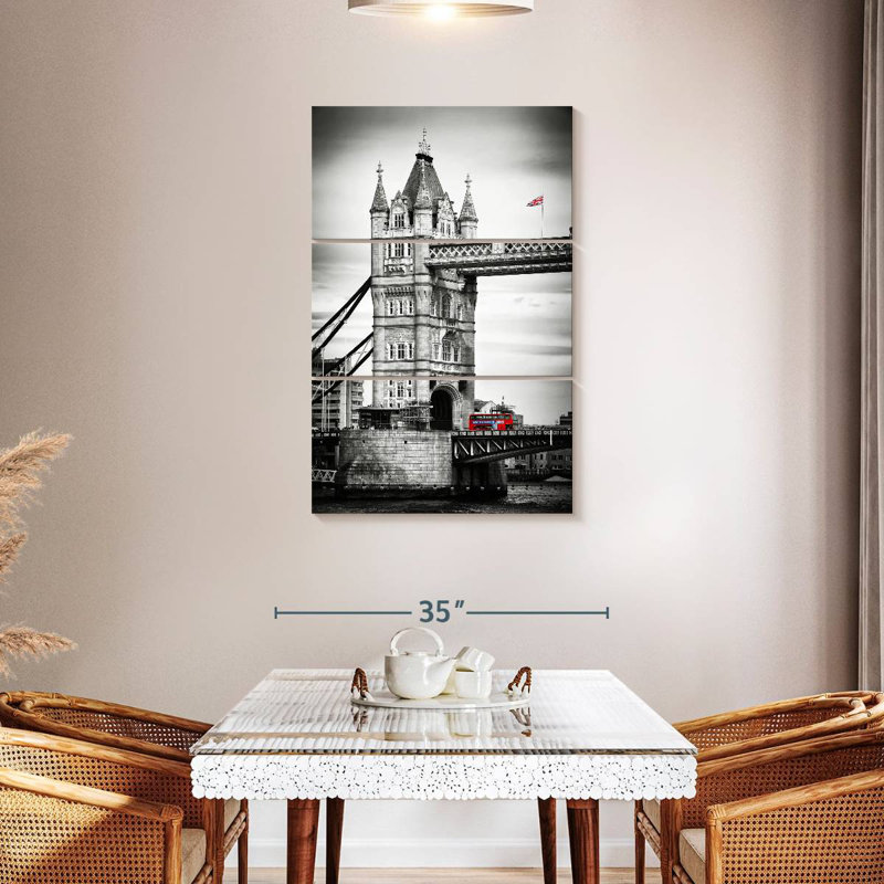 Masam London - Tower Bridge Red Bus, 45" H x 28" W