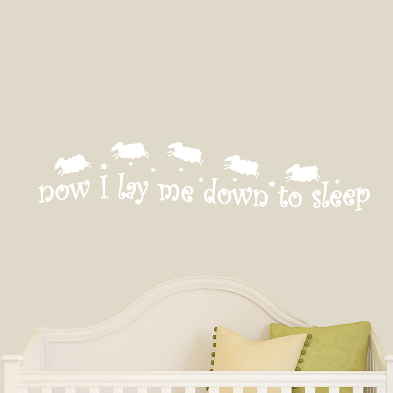 Adhésif décoratif "me me permettant now to sleep", Blanc