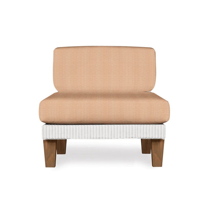 Catalina Outdoor Teak Lounge Chair, Demo Skyway, White