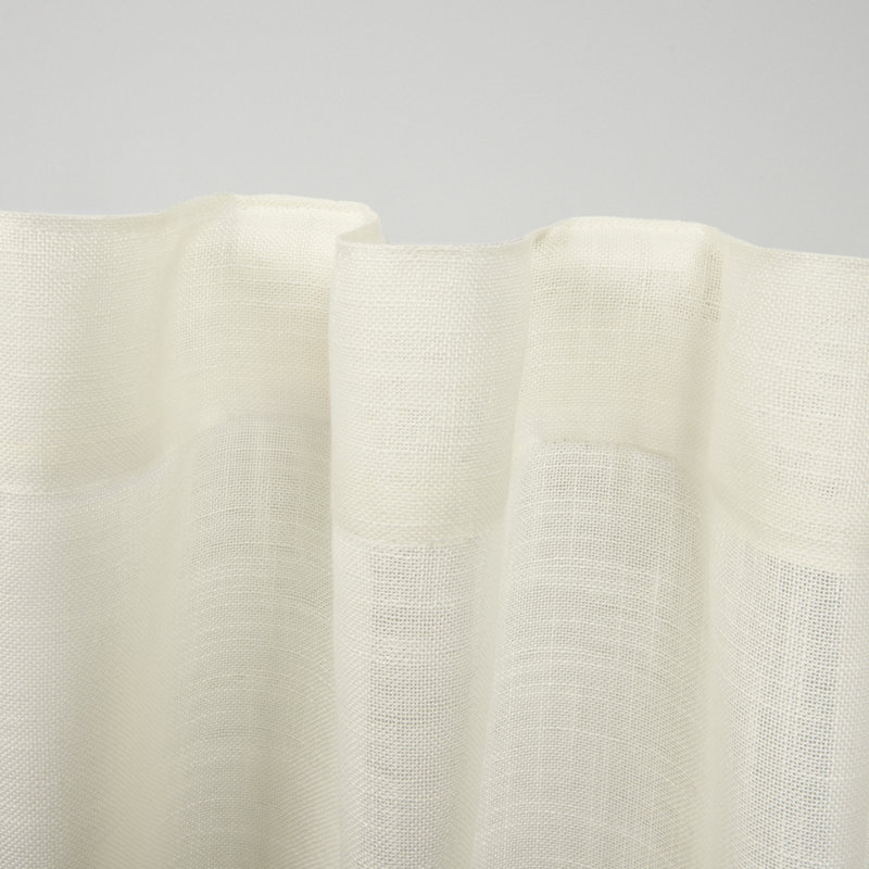Paire de rideaux semi-transparents Leon, l 54 po x L 84 po, Ivoire