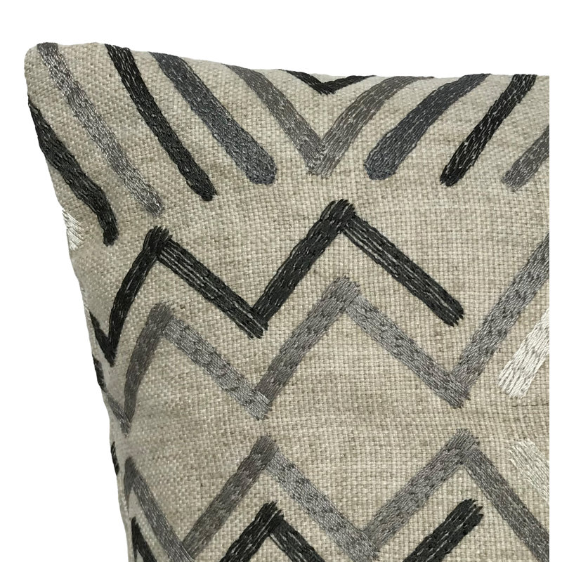 Coussin Jaann, 26 po x 26 po, Graphite