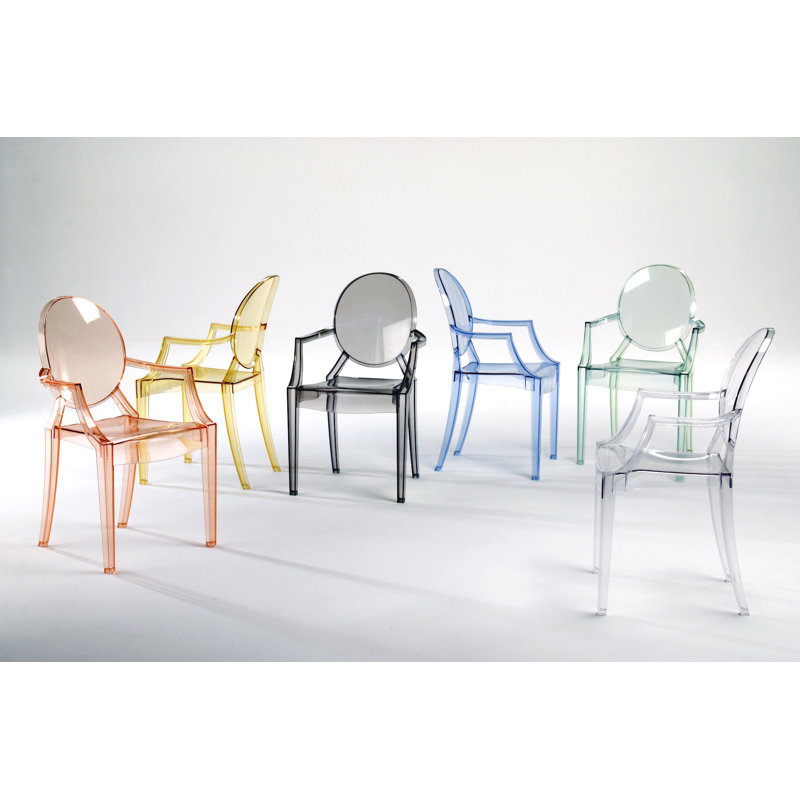 Louis Ghost Outdoor Dining Armchair, Crystal