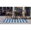 Tapis intérieur / extérieur rayé bleu / gris Simoes-1554423952