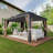 Outdoor Gazebo, Heavy Duty Steel Frame Gazebowith 2-tier Metal Roof, Suitable for Patios, Lawn and Backyard-113449723-112874466