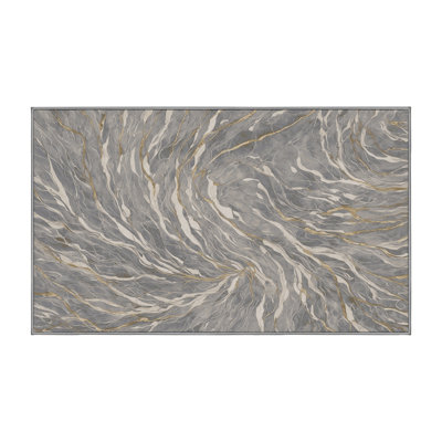 Tapis gris lavable à la machine