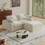 Canapé modulaire modulaire, 3 sièges, canapé modulaire compressé de style minimaliste moderne, canapé-lit pour le salon, canapé confortable avec canapé et repose-pieds, blanc-307145544