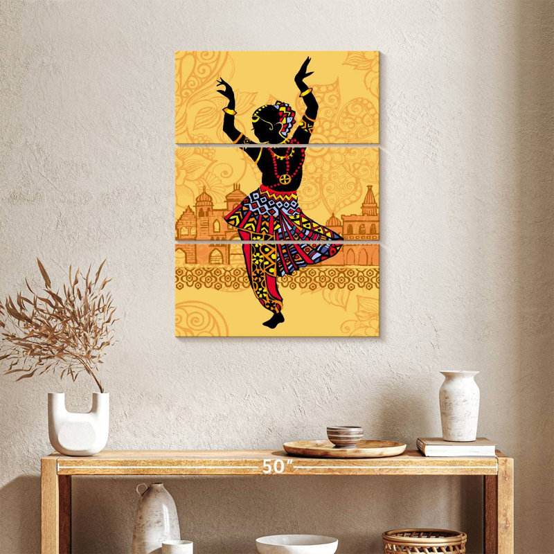 «Indian Classical Dance», reproduction d'art sur toile, H 38 po x l 24 po