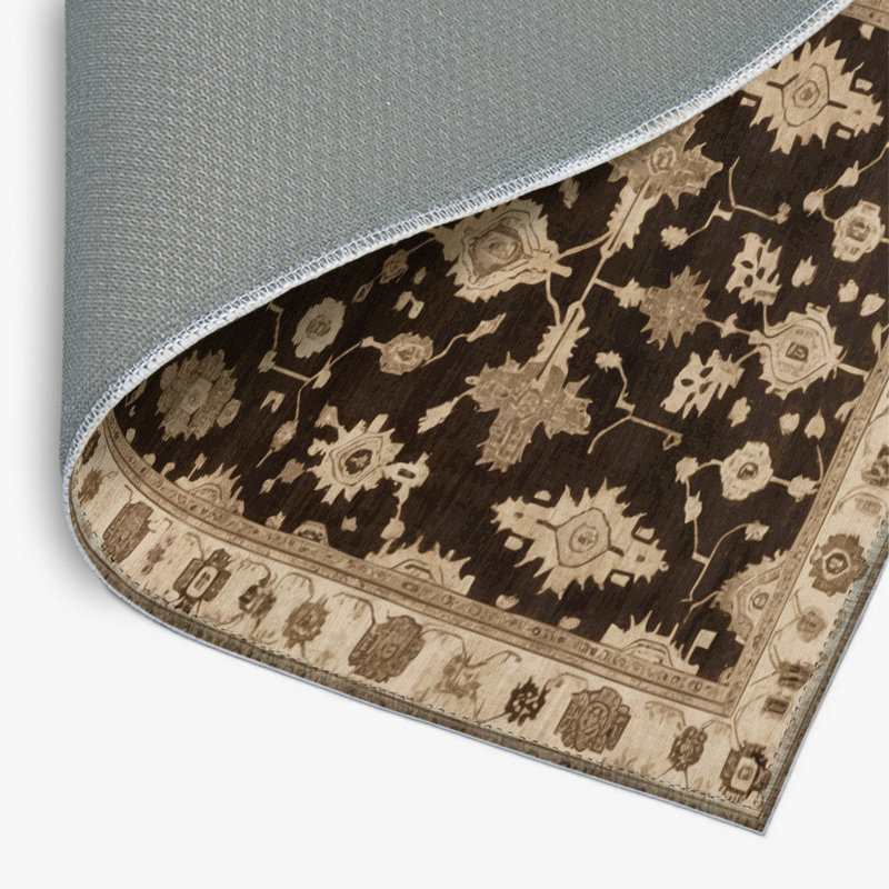 Tapis intérieur et extérieur brun Overdyed