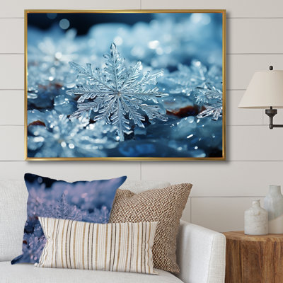 «Sunrise Snowflake Tranquility V - Winter Landscape», art mural