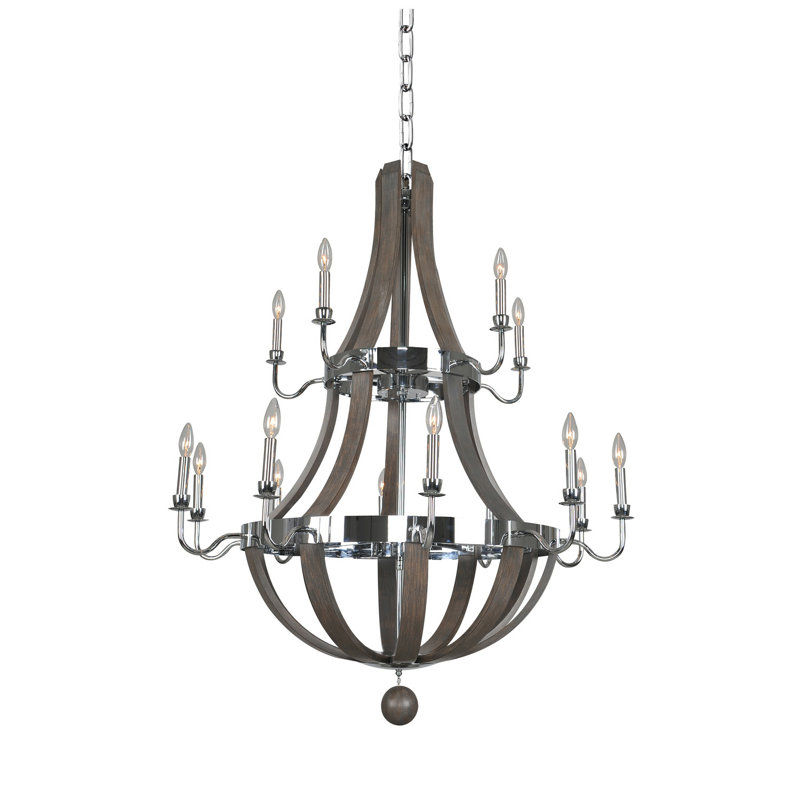 Sharlow 15 LT Polished Chrome Chandelier Kalco