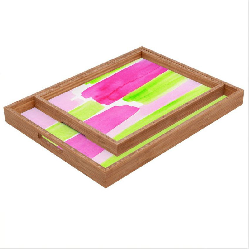 Plateau de table repose-pieds/café de la soirée de jardin