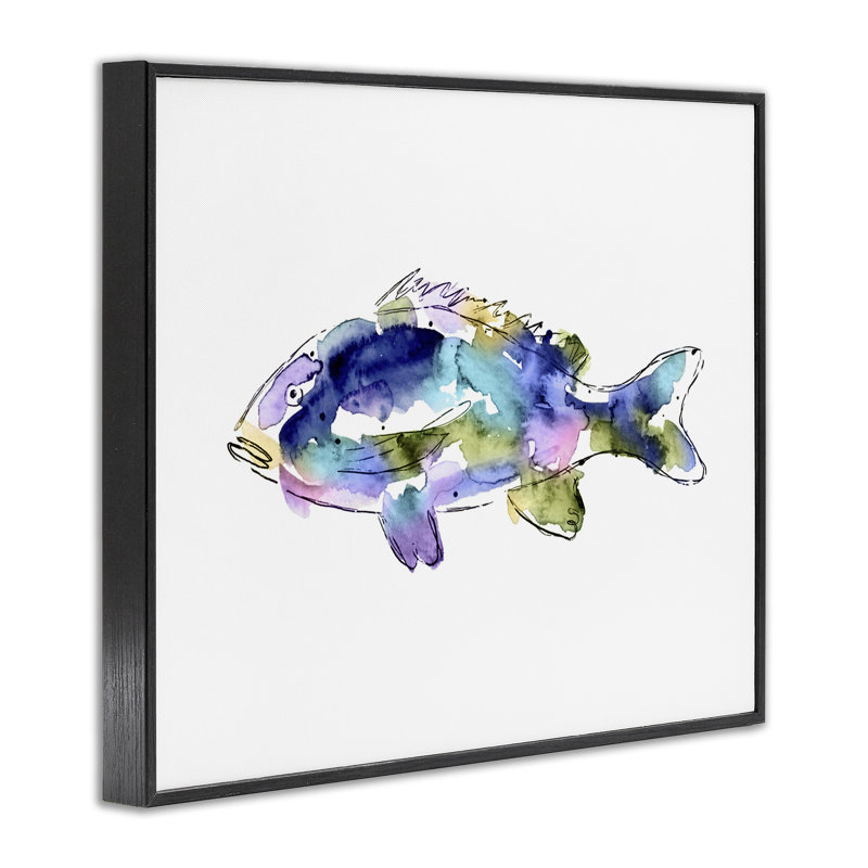 Aquarelle de style aquarelle encadrée par Lisa Nohren, Giclée encadrée noir minuit, H 16 po x l 20 po