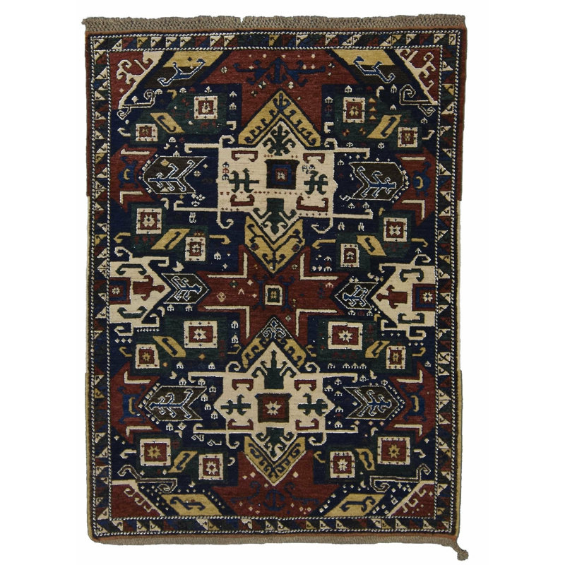 Kazak Hand Woven Wool Area Rug