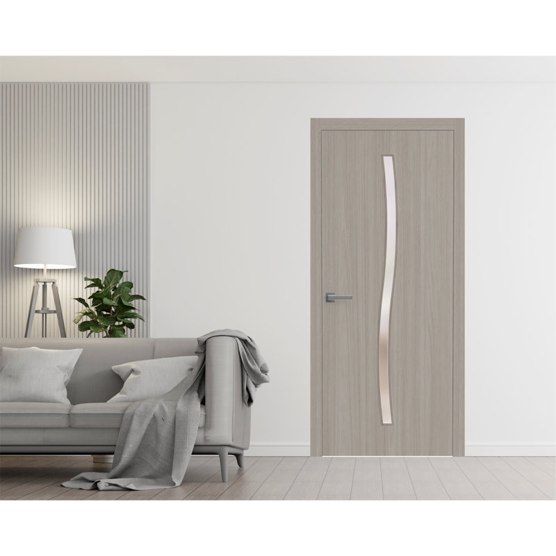 Panneau de porte à dalle - ESSENTIAL 8002 - Portes en placage de bois - Penderie coulissante, Chêne Franko, 24 po x 96 po
