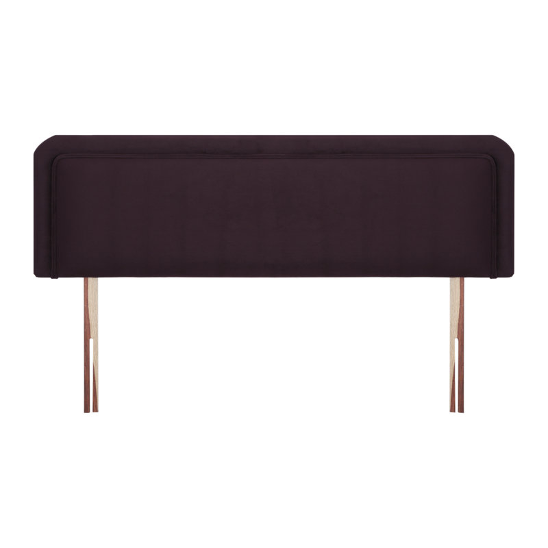 Wile Upholstered Headboard, Double (4'6), Velvet, Plum