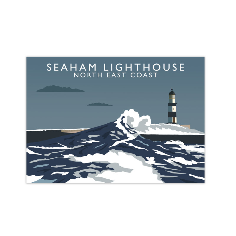Seaham Lighthouse North East Coast 1 Piece Wall Art, 21 cm H x 297 cm W