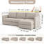 Housse extensible et lavable pour canapé d'angle avec méridienne, idéale pour les animaux de compagnie - Protection des meubles-232940805-264768326