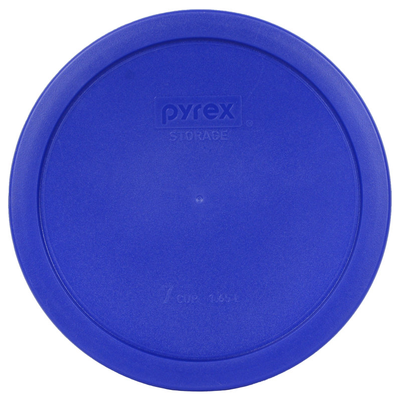 Pyrex (2) 7203 7-Cup Glass Bowls & (2) 7402-PC 6/7, Bleu cadet