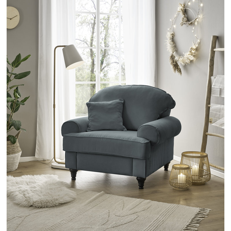 Fidelis Upholstered Armchair, Anthracite