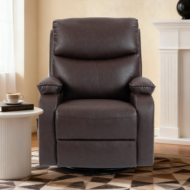 85.1cm Wide Standard Recliner with Massager, Brown