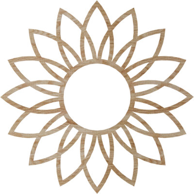 Daisy Wood Fretwork Pierced Ceiling Medallion