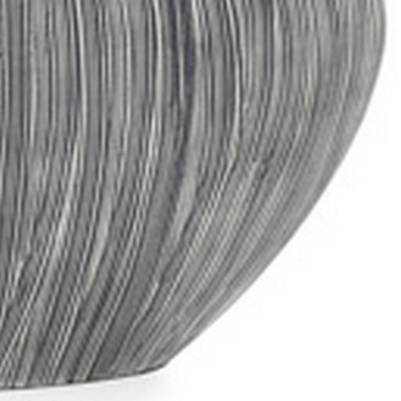 Gray Asymmetrical Polyresin Decorative Vase, 16 Inch