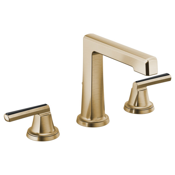 Levoir® Two-Handle Wall Mount Lavatory Faucet - Less Handles, Luxe Gold, Lever, Low