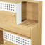 Ensemble de meubles 2 en 1 pour chat 2 en 1, table d'appoint pour litière pour chat, maison pour chat avec rangement, pour 2 petits et moyens chats - Naturel