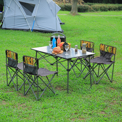 Lisson 6 - Person Patio Dining Set with Rectangular Table